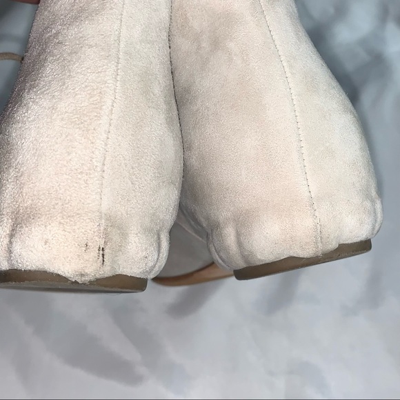 CHANEL size 35.5 cream suede cap toe CHUKKA BOOTIES - Picture 9 of 12